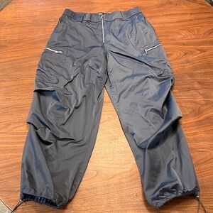 Women's Large Zara Silky Dress / Casual Parachute Pants